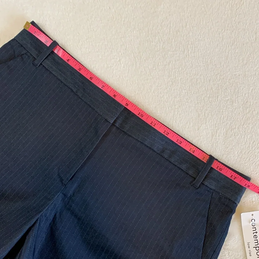 Attention Low Rise Pinstripe Cuffed Shorts